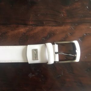 White Nike Golf Belt